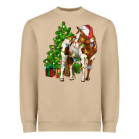 Mushroom american paint horse christmas tree Heavyweight Sweatshirt - CowGirlArtShop