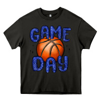 Asphalt game day basketball Heavy Core Tee - MaliasSmallBusiness
