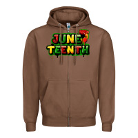 Chestnut Juneteenth Zipper Hoodie - FaDigitalArtStudio