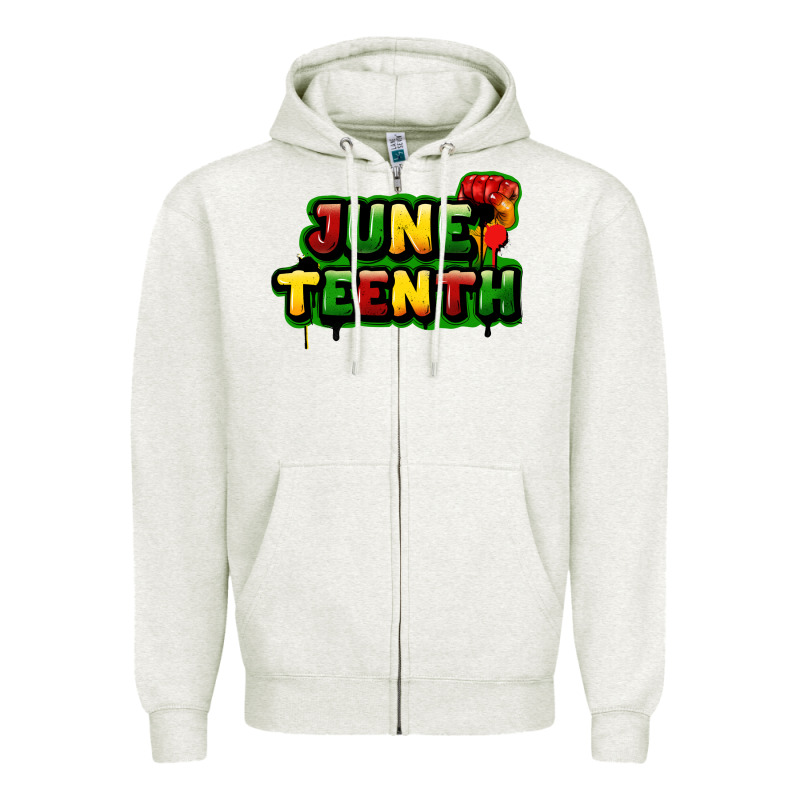 Juneteenth Zipper Hoodie by FaDigitalArtStudio | Teevron