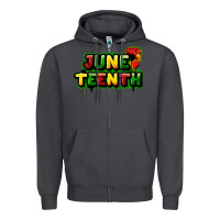 Smoke Juneteenth Zipper Hoodie - FaDigitalArtStudio