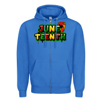 True Royal Juneteenth Zipper Hoodie - FaDigitalArtStudio