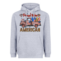 Heather Grey proud to be american truck Heavyweight Hoodie - BundleAndBundleShop
