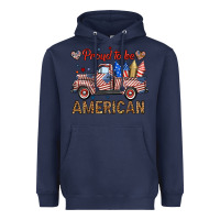 Navy proud to be american truck Heavyweight Hoodie - BundleAndBundleShop