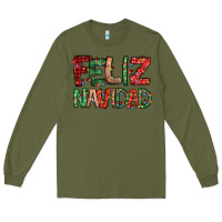 Army Green feliz navidad Spanish christmas Long Sleeve Tee - Jasminsmagicworld