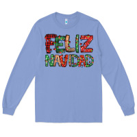 Colony Blue feliz navidad Spanish christmas Long Sleeve Tee - Jasminsmagicworld