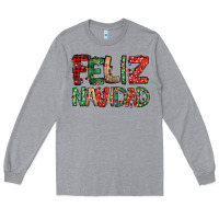 Heather Grey feliz navidad Spanish christmas Long Sleeve Tee - Jasminsmagicworld