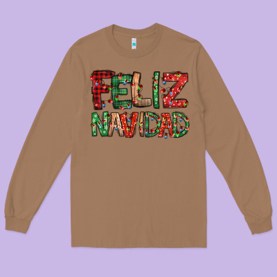 Feliz Navidad Spanish Christmas Long Sleeve Tee Designed By Jasminsmagicworld