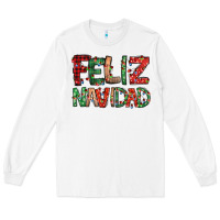 White feliz navidad Spanish christmas Long Sleeve Tee - Jasminsmagicworld