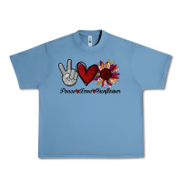 Pebble Blue peace love sunflower Urban Heavy Tee - Bettercallsaul