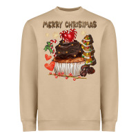 Mushroom merry christmas cupcake chocolate Heavyweight Sweatshirt - CowGirlArtShop