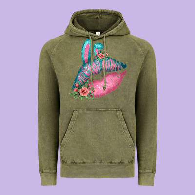 Eared Turquoise Pink Easter Lips Vintage Hoodie Designed By Bettercallsaul