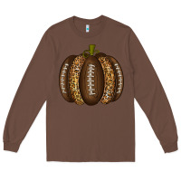 Chestnut American Football Pumpkin Long Sleeve Tee - texasbilliewilder