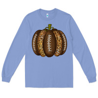 Colony Blue American Football Pumpkin Long Sleeve Tee - texasbilliewilder