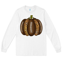 White American Football Pumpkin Long Sleeve Tee - texasbilliewilder