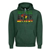 Sports Green We are black history Zipper Hoodie - FaDigitalArtStudio