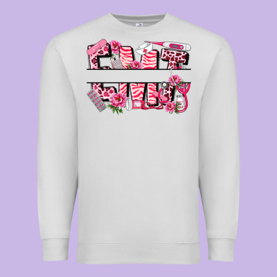 Breast Cancer Emt Emergency Medical Technician Premium Sweatshirt Designed By Lillyallendesigns