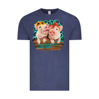 Vintage Denim Cute Couple Pigs Vintage Tee - Bettercallsaul