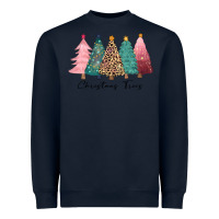 Navy christmas trees Heavyweight Sweatshirt - CowGirlArtShop