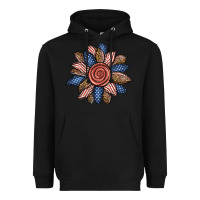 Black american sunflower Heavyweight Hoodie - BundleAndBundleShop