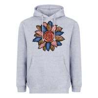Heather Grey american sunflower Heavyweight Hoodie - BundleAndBundleShop