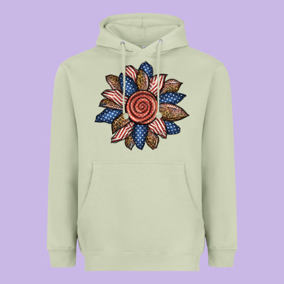 American Sunflower Heavyweight Hoodie Designed By Bundleandbundleshop