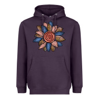 Plum american sunflower Heavyweight Hoodie - BundleAndBundleShop