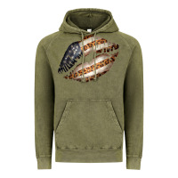 Vintage Olive Vintage American Flag With Leopard Pattern Vintage Hoodie - Bettercallsaul