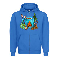 True Royal Camping Coffee Zipper Hoodie - FaDigitalArtStudio