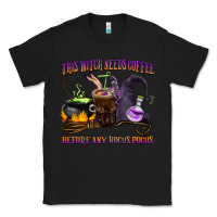 Black this witch needs coffee before any hocus pocus Classic Tee - BarkalooDesign