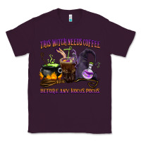 Plum this witch needs coffee before any hocus pocus Classic Tee - BarkalooDesign