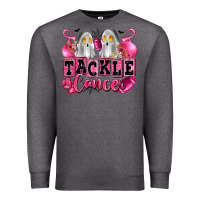 Charcoal Heather tackle cancer with ghosts playing football Premium Sweatshirt - LillyAllenDesigns