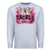 Heather Grey tackle cancer with ghosts playing football Premium Sweatshirt - LillyAllenDesigns