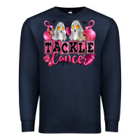 Navy tackle cancer with ghosts playing football Premium Sweatshirt - LillyAllenDesigns