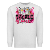 Oatmeal Heather tackle cancer with ghosts playing football Premium Sweatshirt - LillyAllenDesigns