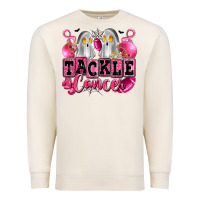 Sandshell tackle cancer with ghosts playing football Premium Sweatshirt - LillyAllenDesigns