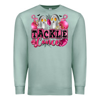 Seafoam tackle cancer with ghosts playing football Premium Sweatshirt - LillyAllenDesigns