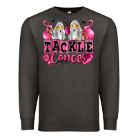 Smoke tackle cancer with ghosts playing football Premium Sweatshirt - LillyAllenDesigns