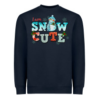 Navy i am snow cute Heavyweight Sweatshirt - CowGirlArtShop