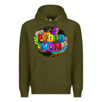 Army Green proud mom lgbt Premium Hoodie - FaDigitalArtStudio