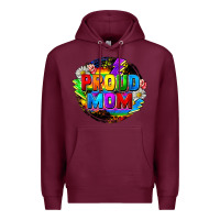 Burgundy proud mom lgbt Premium Hoodie - FaDigitalArtStudio