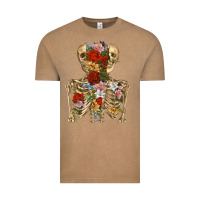 Vintage Coffee flower skeleton Vintage Tee - RanaPortraitStore