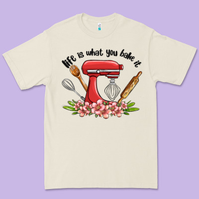 Life Is What You Bake It Premium Tee Designed By Maliassmallbusiness