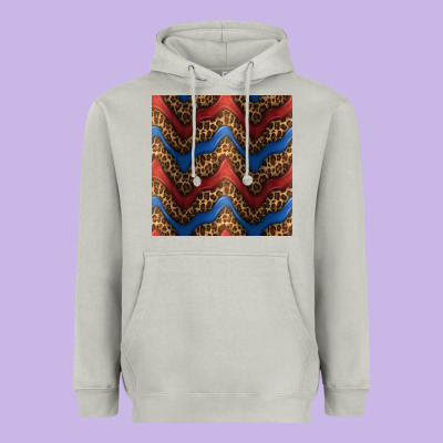 Leopard 4th Of July Seamless Pattern Heavyweight Hoodie Designed By Bundleandbundleshop