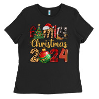 Black family christmas 2024 Ladies Tee - MaliasSmallBusiness