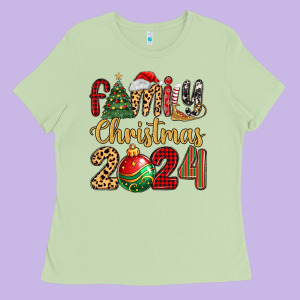 Family Christmas 2024 Ladies Tee Designed By Maliassmallbusiness