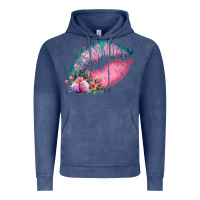 Eared Turquoise Pink Easter Lips Vintage Hoodie | Teevron