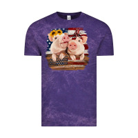 Cloud Purple Cute Couple American Pigs Vintage Tee - Bettercallsaul