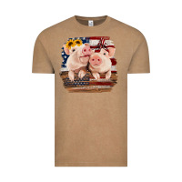 Vintage Coffee Cute Couple American Pigs Vintage Tee - Bettercallsaul