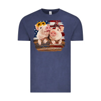 Vintage Denim Cute Couple American Pigs Vintage Tee - Bettercallsaul